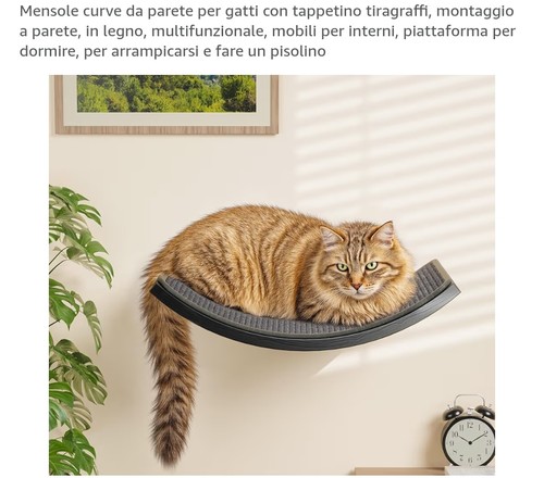 Mensole curve per gatti - , con